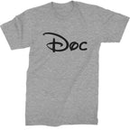 Doc - 7 Dwarfs Costume Mens T-shirt - Heather Grey / Mens Small