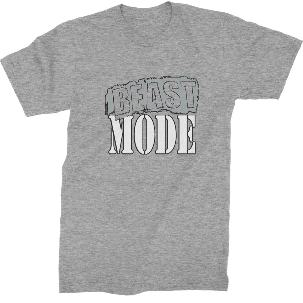 Beast Mode Training Gym Workout Mens T-shirt - Heather Grey / Mens Small