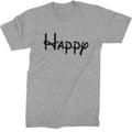 Happy - 7 Dwarfs Costume Mens T-shirt - Heather Grey / Mens Small