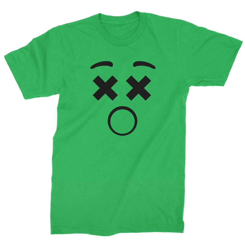 Emoticon XX Eyes Smile Face Mens T-shirt - Kelly Green / Mens Small