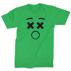 Emoticon XX Eyes Smile Face Mens T-shirt - Kelly Green / Mens Small