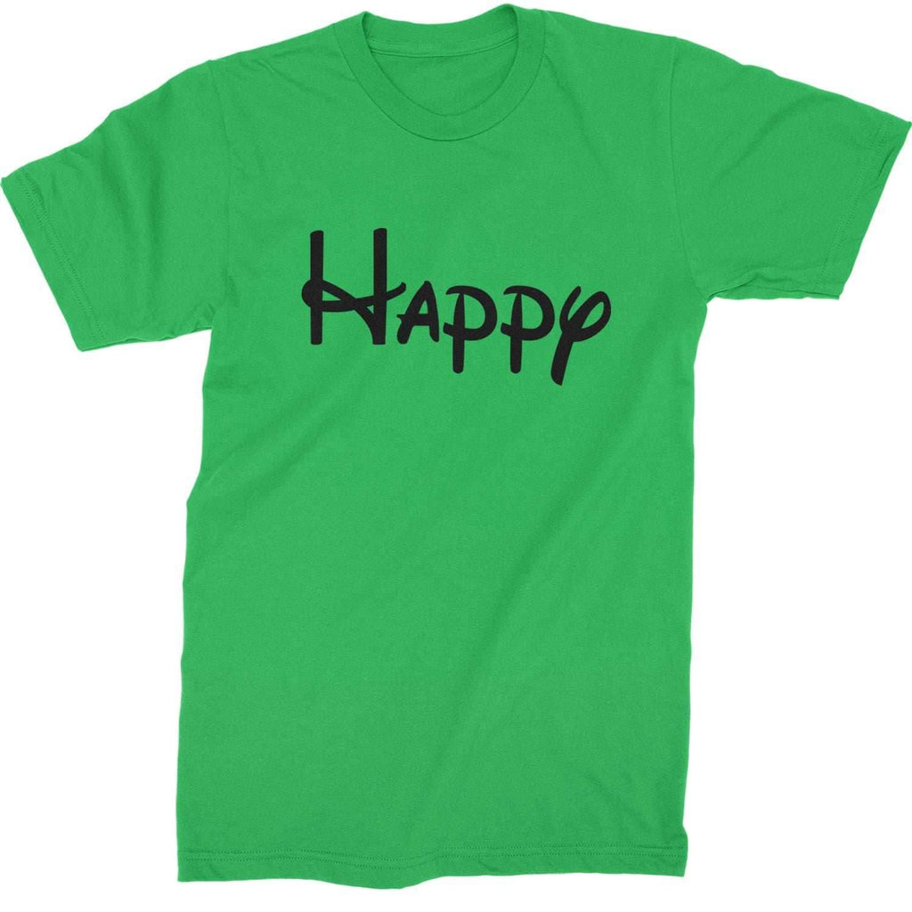 Happy - 7 Dwarfs Costume Mens T-shirt - Kelly Green / Mens Small