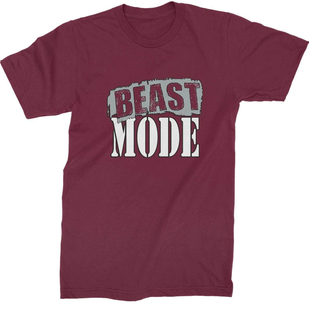 Beast Mode Training Gym Workout Mens T-shirt - Maroon / Mens Small