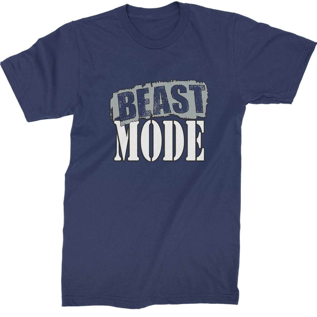 Beast Mode Training Gym Workout Mens T-shirt - Navy Blue / Mens Small