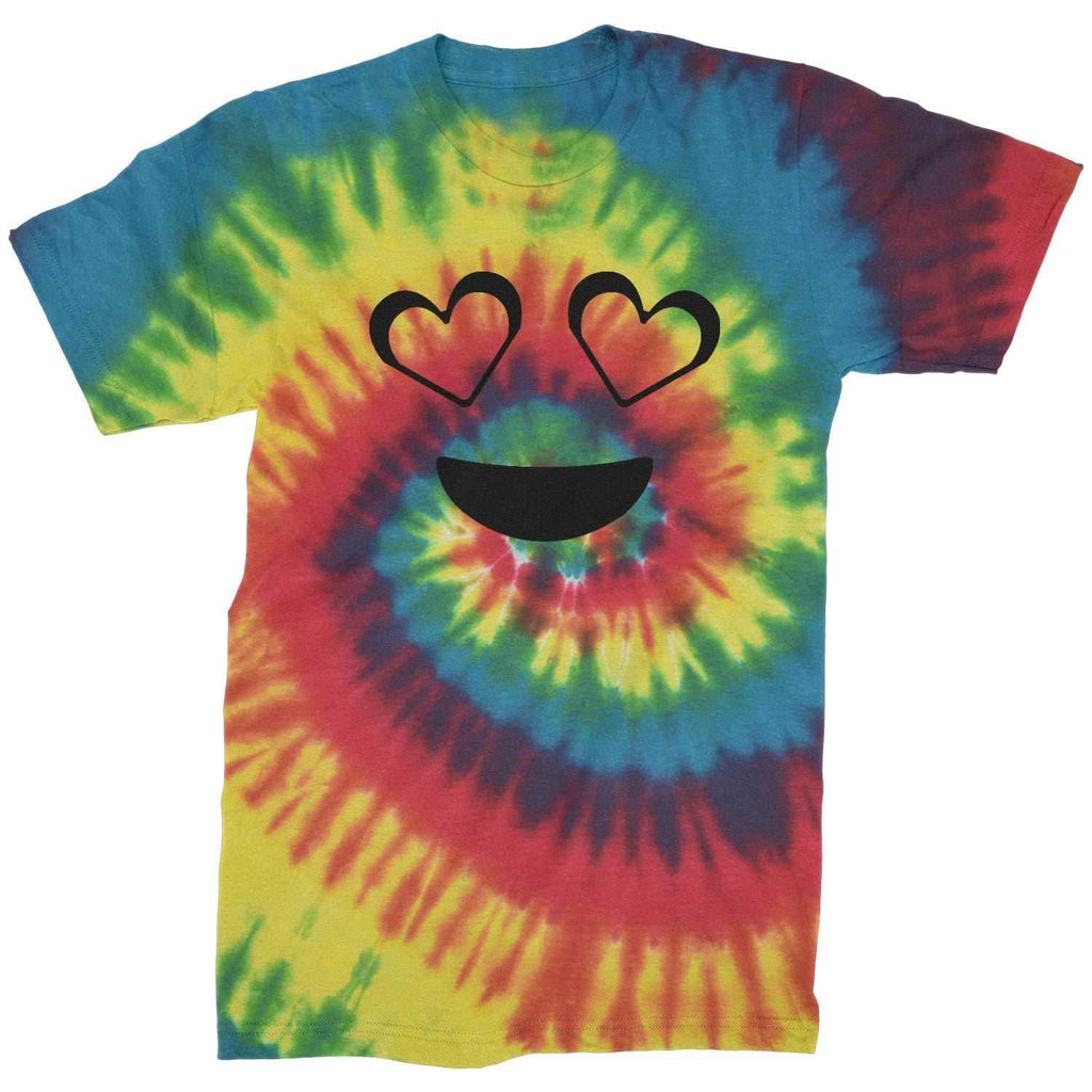 Emoticon Heart Eyes Smile Face Mens T-shirt - Heather Grey / Mens Small