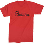Bashful - 7 Dwarfs Costume Mens T-shirt - Red / Mens Small