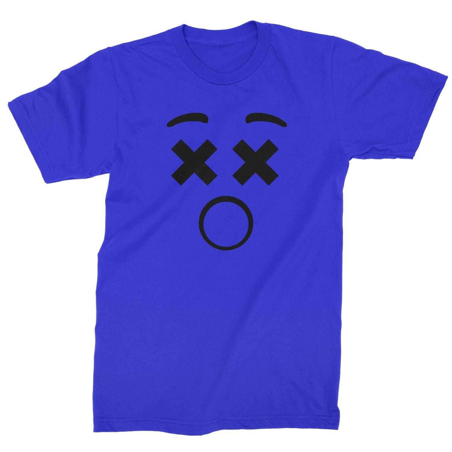 Emoticon XX Eyes Smile Face Mens T-shirt - Royal Blue / Mens Small