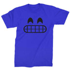 Emoticon Grinning Smile Face Mens T-shirt - Royal Blue / Mens Small