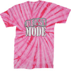 Beast Mode Training Gym Workout Mens T-shirt - Tie-Dye Spider Pink / Mens Small