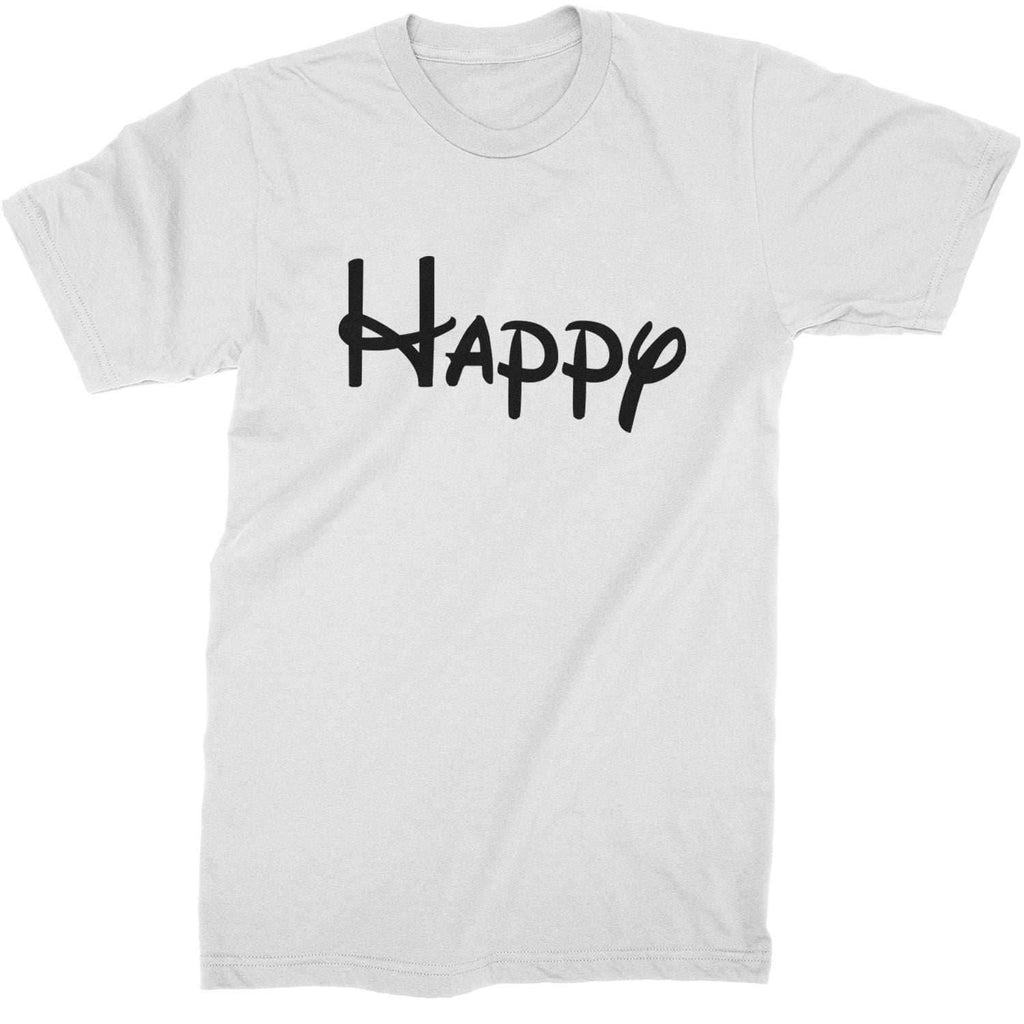 Happy - 7 Dwarfs Costume Mens T-shirt - White / Mens Small