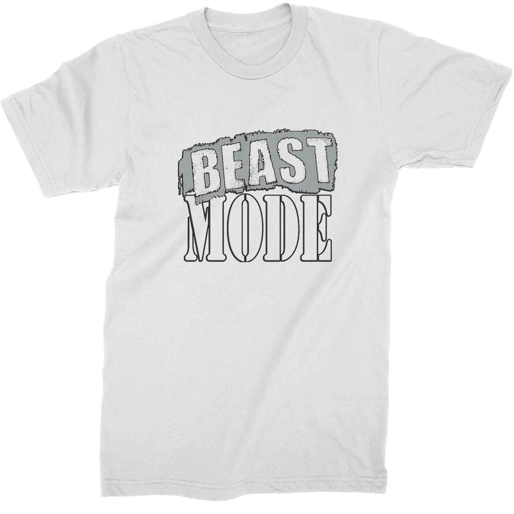 Beast Mode Training Gym Workout Mens T-shirt - White / Mens Small