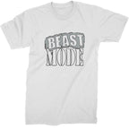 Beast Mode Training Gym Workout Mens T-shirt - White / Mens Small