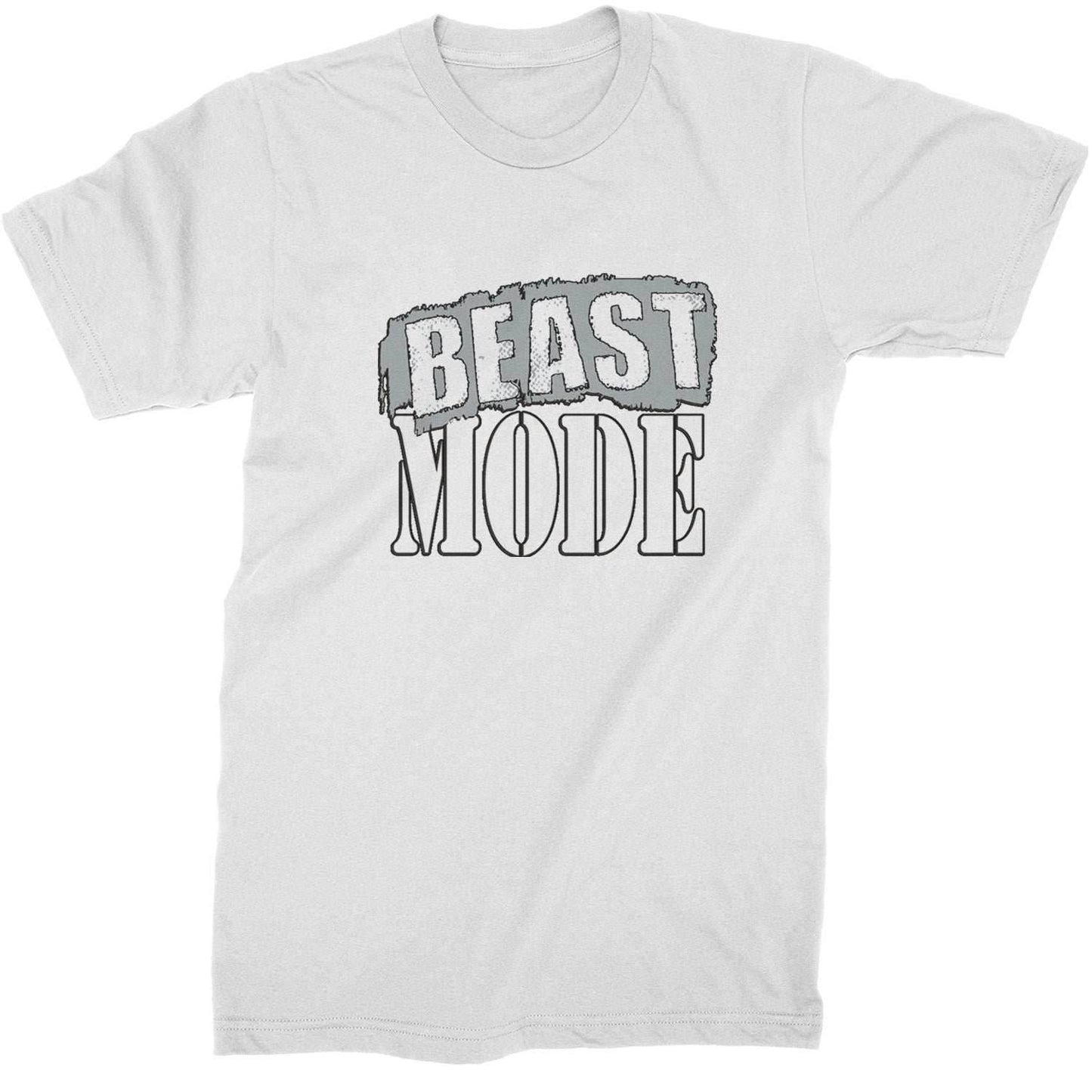 Beast Mode Training Gym Workout Mens T-shirt - White / Mens Small