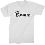 Bashful - 7 Dwarfs Costume Mens T-shirt - White / Mens Small