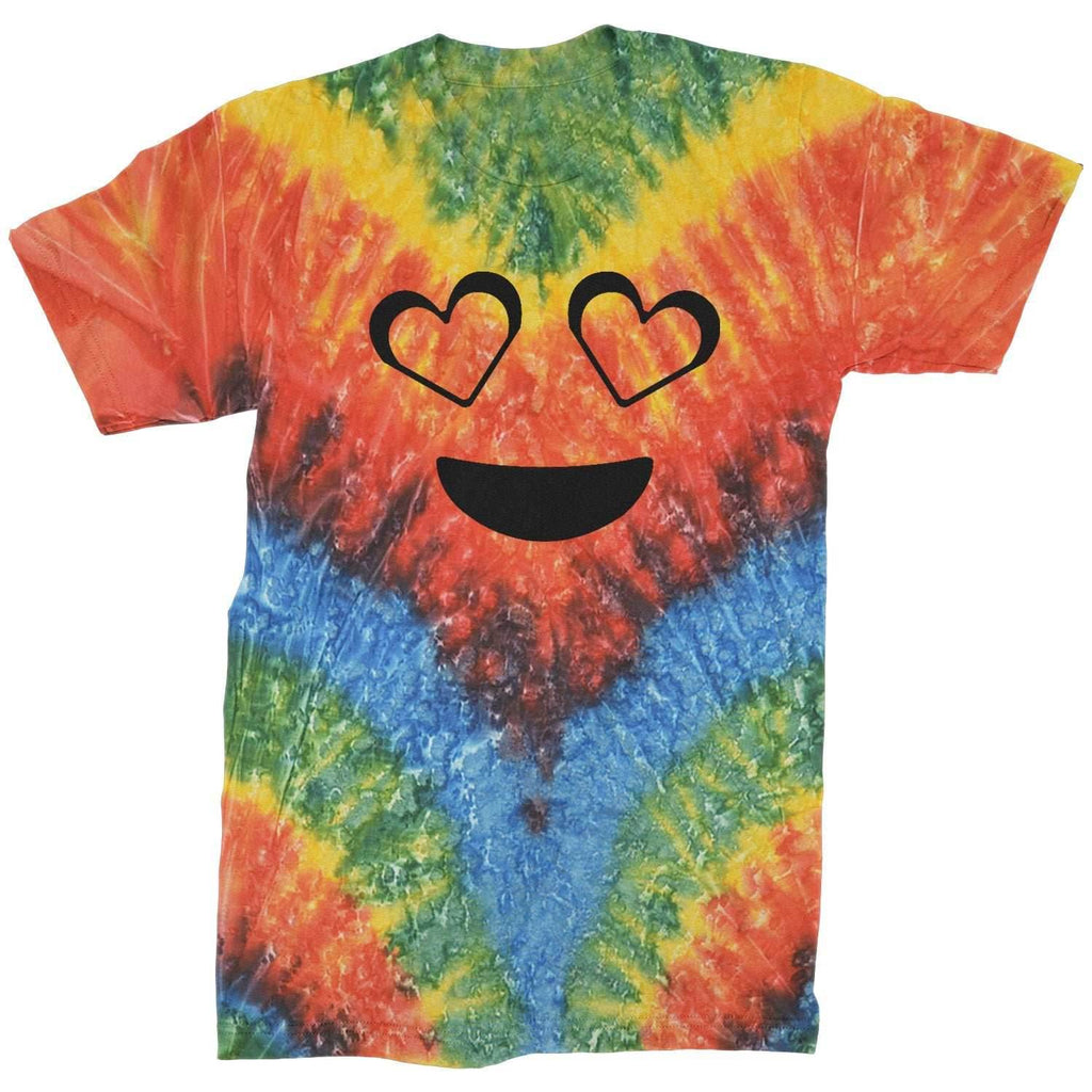 Emoticon Heart Eyes Smile Face Mens T-shirt - Heather Grey / Mens Small