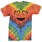 Emoticon Heart Eyes Smile Face Mens T-shirt - Heather Grey / Mens Small