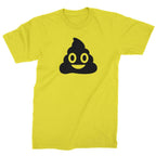 Emoticon Poop Face Smile Face Mens T-shirt - Yellow / Mens Small