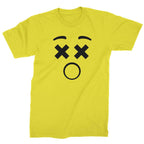 Emoticon XX Eyes Smile Face Mens T-shirt - Yellow / Mens Small