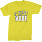 Beast Mode Training Gym Workout Mens T-shirt - Yellow / Mens Small