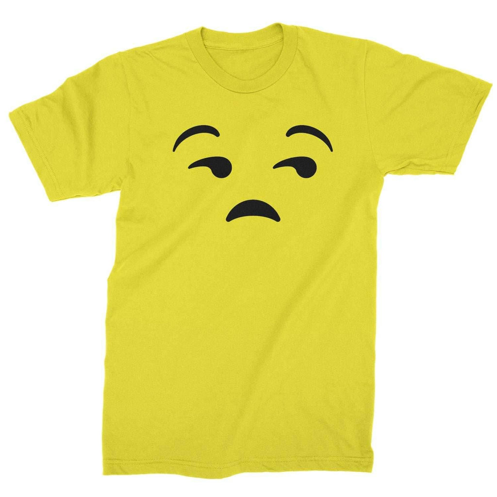 Emoticon Whatever Smile Face Mens T-shirt - Yellow / Mens Small