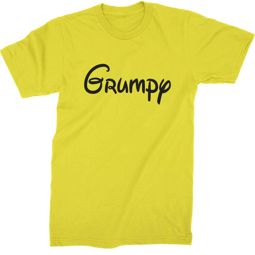 Grumpy - 7 Dwarfs Costume Mens T-shirt - Yellow / Mens Small