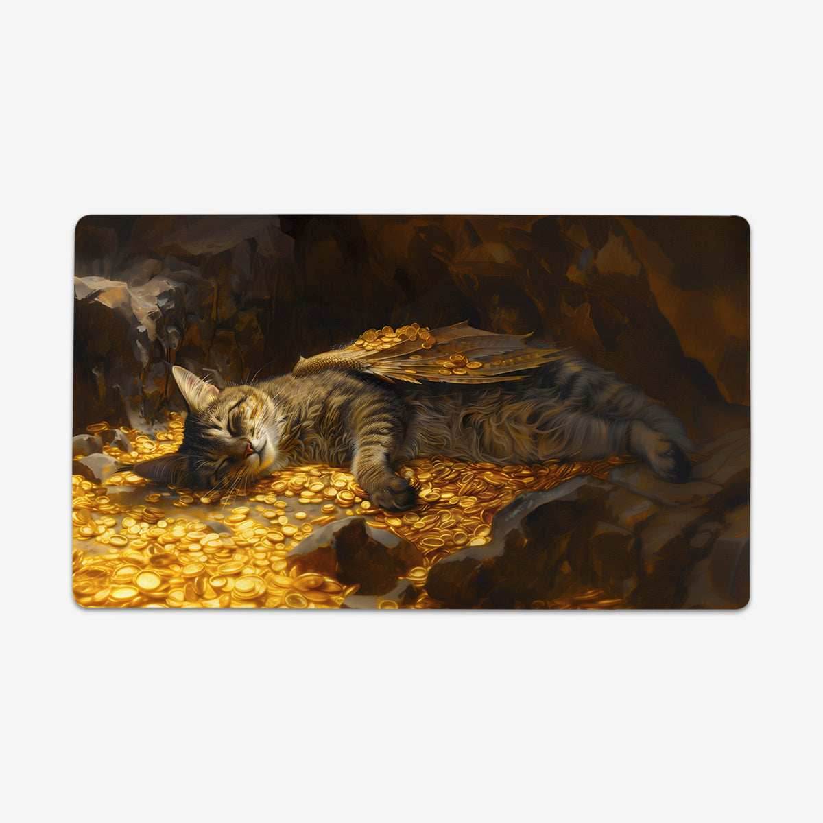 Cat Dragon's Hoard Playmat - Standard Playmat / Plain
