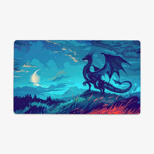 Midnight Blue Dragon Playmat - Standard Playmat / Plain