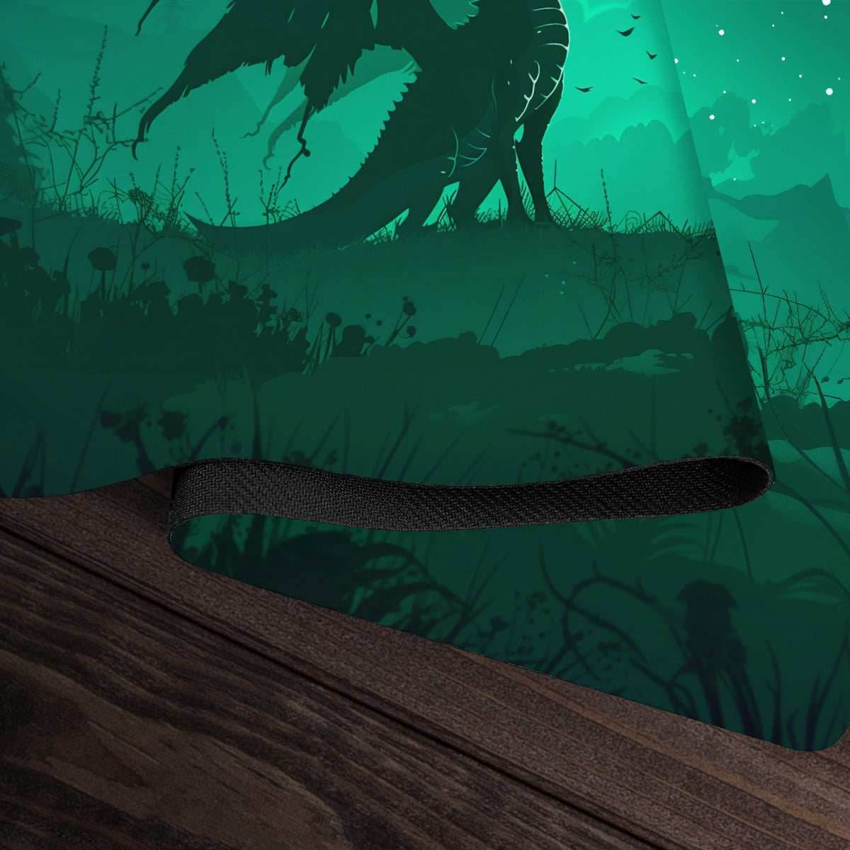 Midnight Green Dragon Playmat - Standard Playmat / Plain