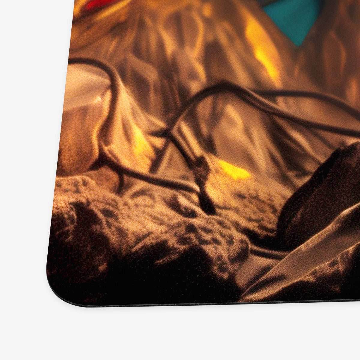 Red Dragon Stained Glass Playmat - Standard Playmat / Plain