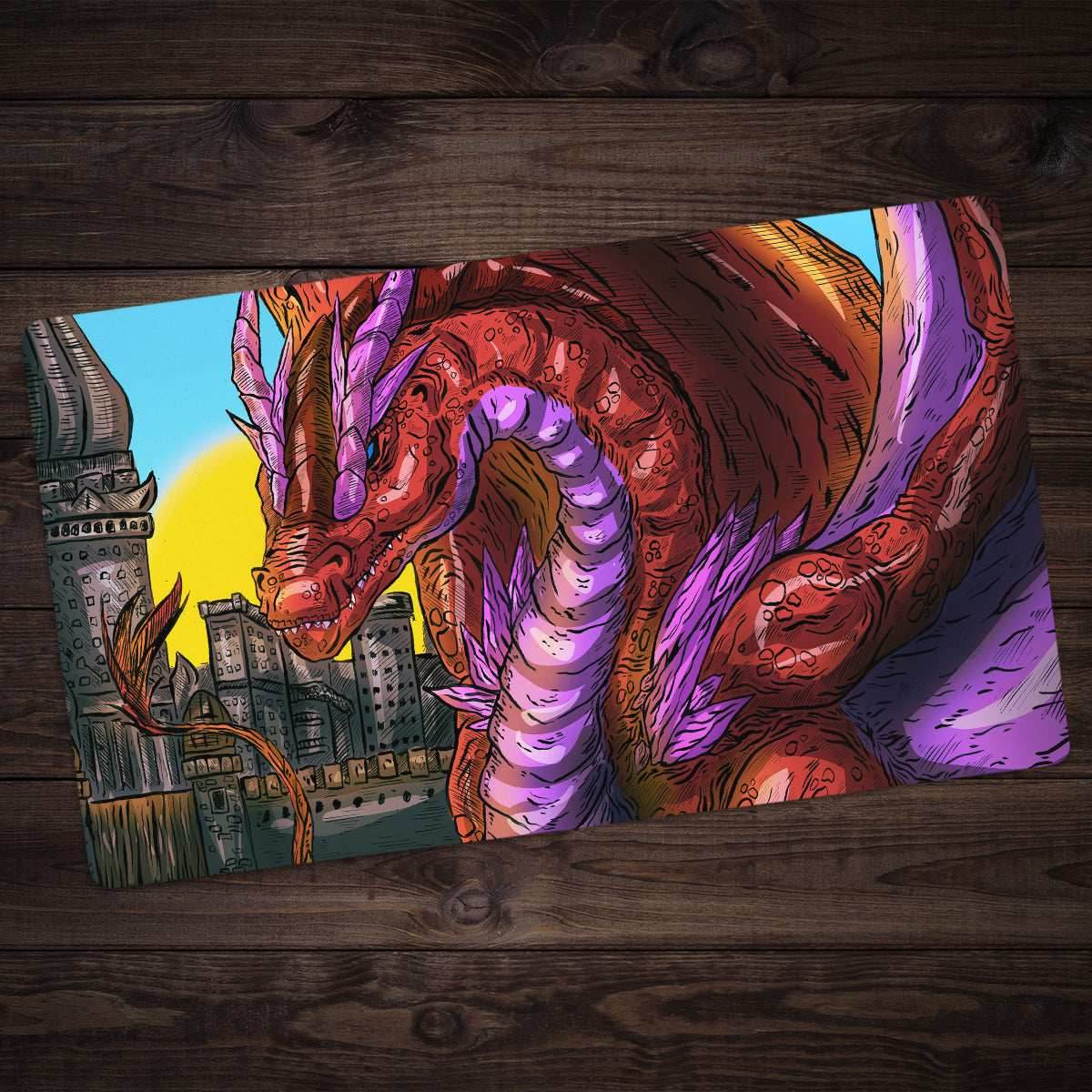 Crimson Dragon Overlord Playmat - Plain