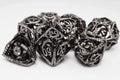 Hollow Hearts: Jeweled Midnight Metal - Metal RPG Dice Set - 