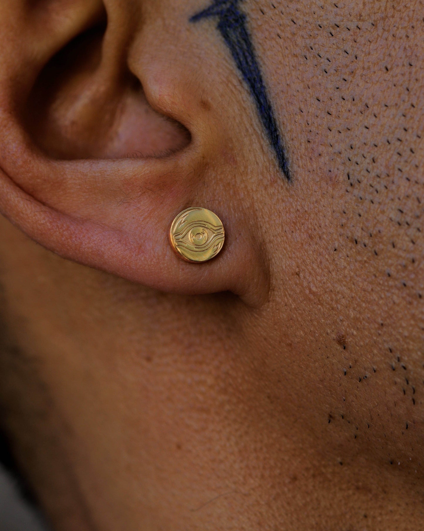 Yu-Gi-Oh!™ Millennium Eye Stud Earrings - Chrome / Pair