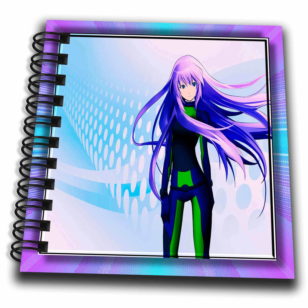 3dRose Susan Brown Designs General Themes - Futuristic Anime - Drawing Books (db_28777) - Mini Notepad 4 x 4 inch