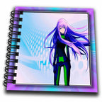 3dRose Susan Brown Designs General Themes - Futuristic Anime - Drawing Books (db_28777) - Mini Notepad 4 x 4 inch