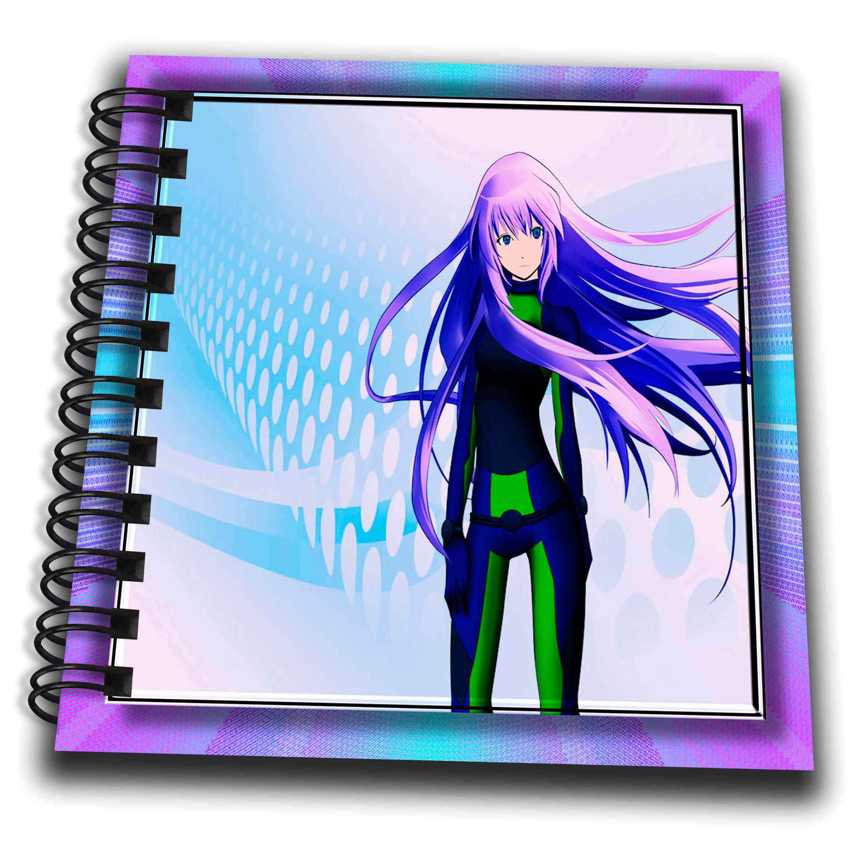 3dRose Susan Brown Designs General Themes - Futuristic Anime - Drawing Books (db_28777) - Mini Notepad 4 x 4 inch