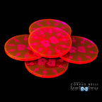 Mini Smoke Template Pack (5pc) - Fluorescent Red