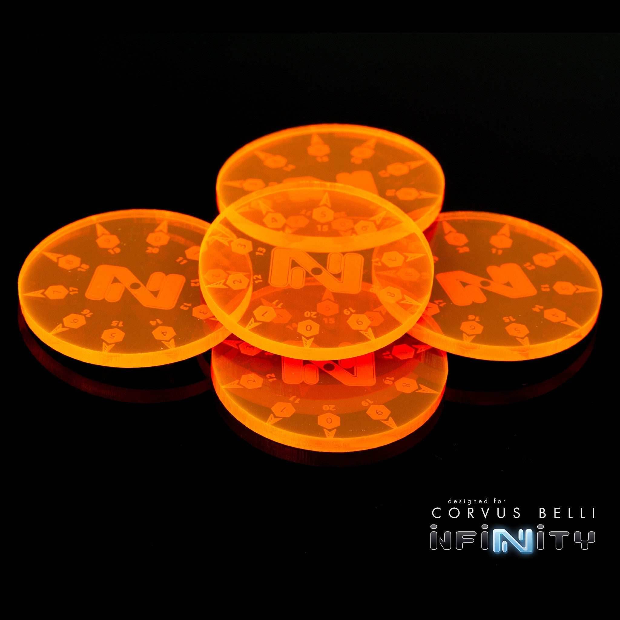 Mini Smoke Template Pack (5pc) - Fluorescent Orange