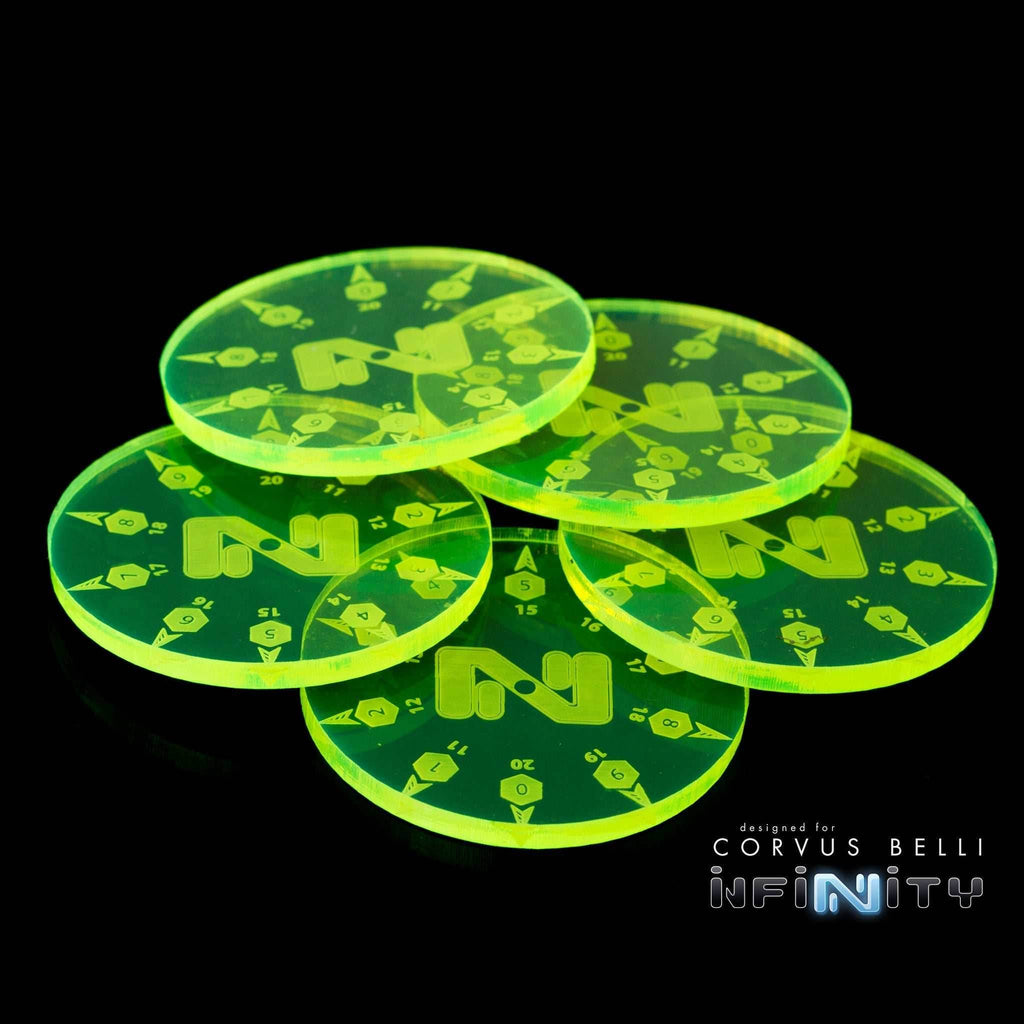 Mini Smoke Template Pack (5pc) - Fluorescent Green