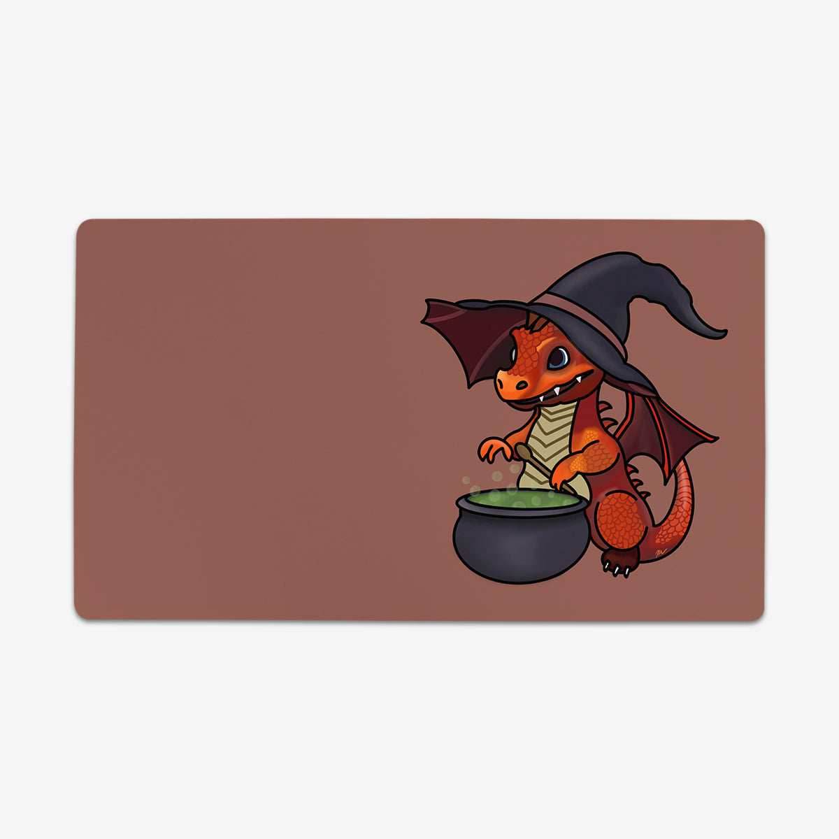 Little Dragon Witch Playmat - Standard Playmat / Red / Plain
