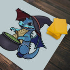 Little Dragon Witch Playmat - Standard Playmat / Blue / Plain