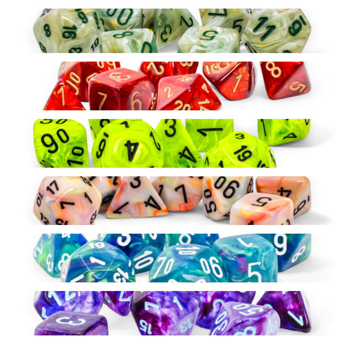(Releases 8/28) 6-Pack of one of each of the new Mega-Hedral Dice Sets by Chessex - 