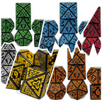 Celtic Knot Dice 7-Dice Set DND RPG Dice Druidic | White, Red, Orange, Yellow. Green, Blue - White