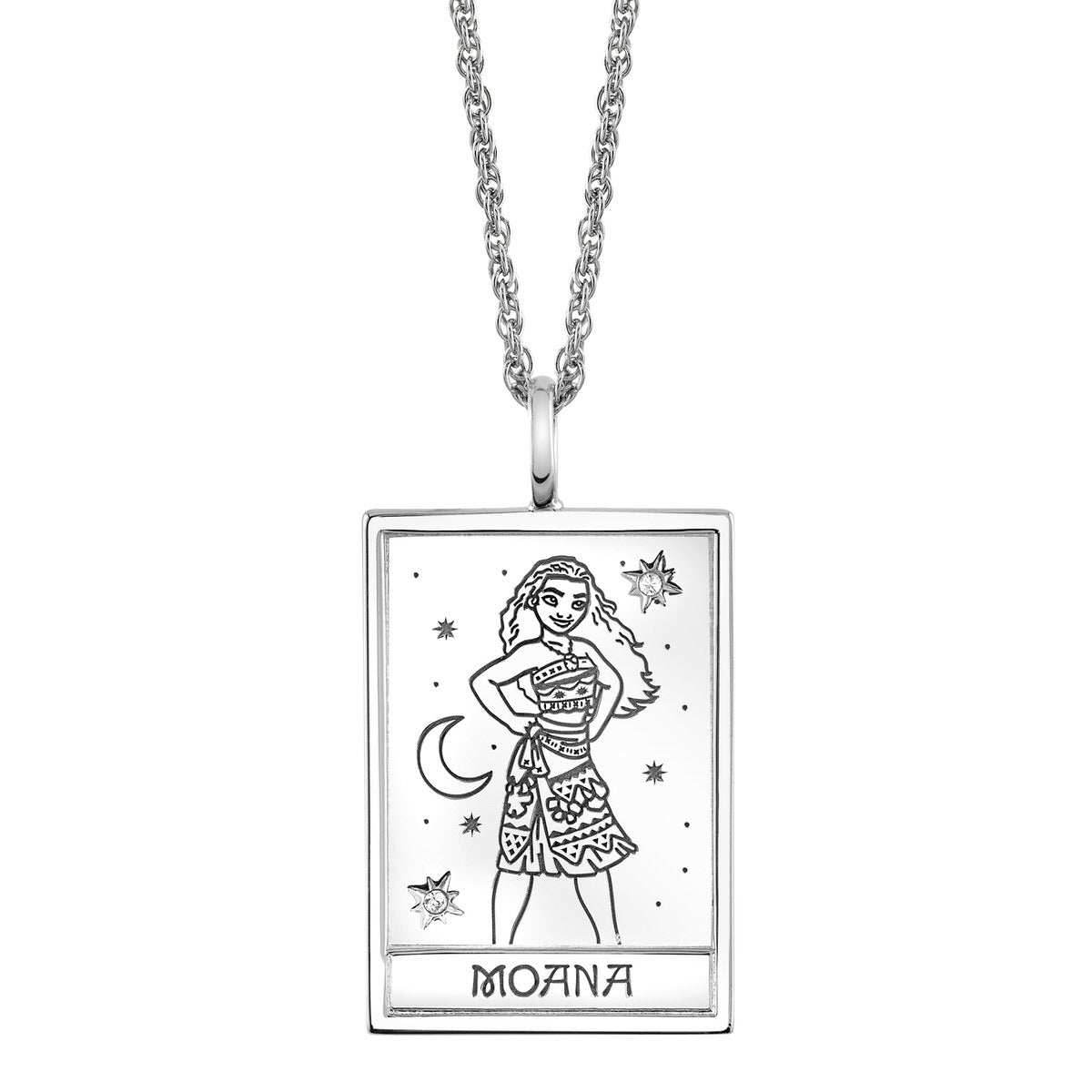 Disney X RockLove MOANA Moana Tablet Necklace - Sterling Silver