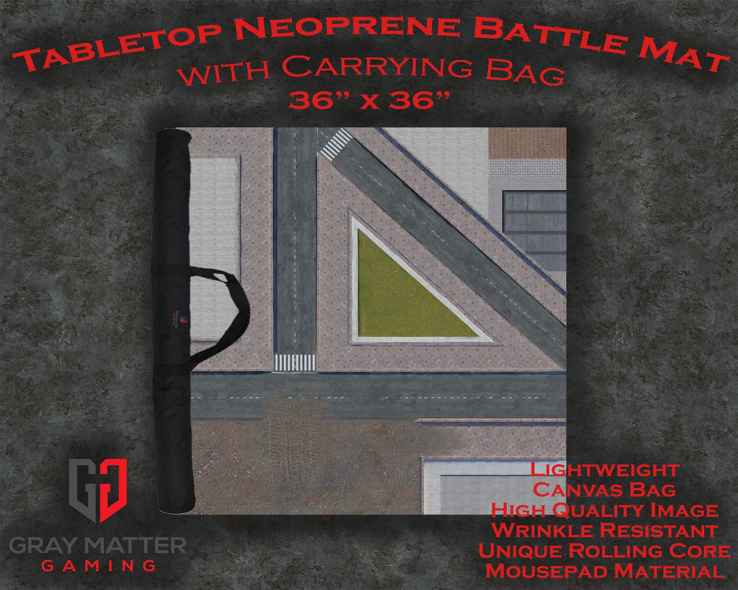 Modern City 2 - Neoprene Battle Mat - Warhammer, AoS, 40K, Kill Team, MCP, Shatterpoint, Legion, More - 36x36