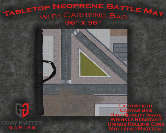 Modern City 2 - Neoprene Battle Mat - Warhammer, AoS, 40K, Kill Team, MCP, Shatterpoint, Legion, More - 36x36