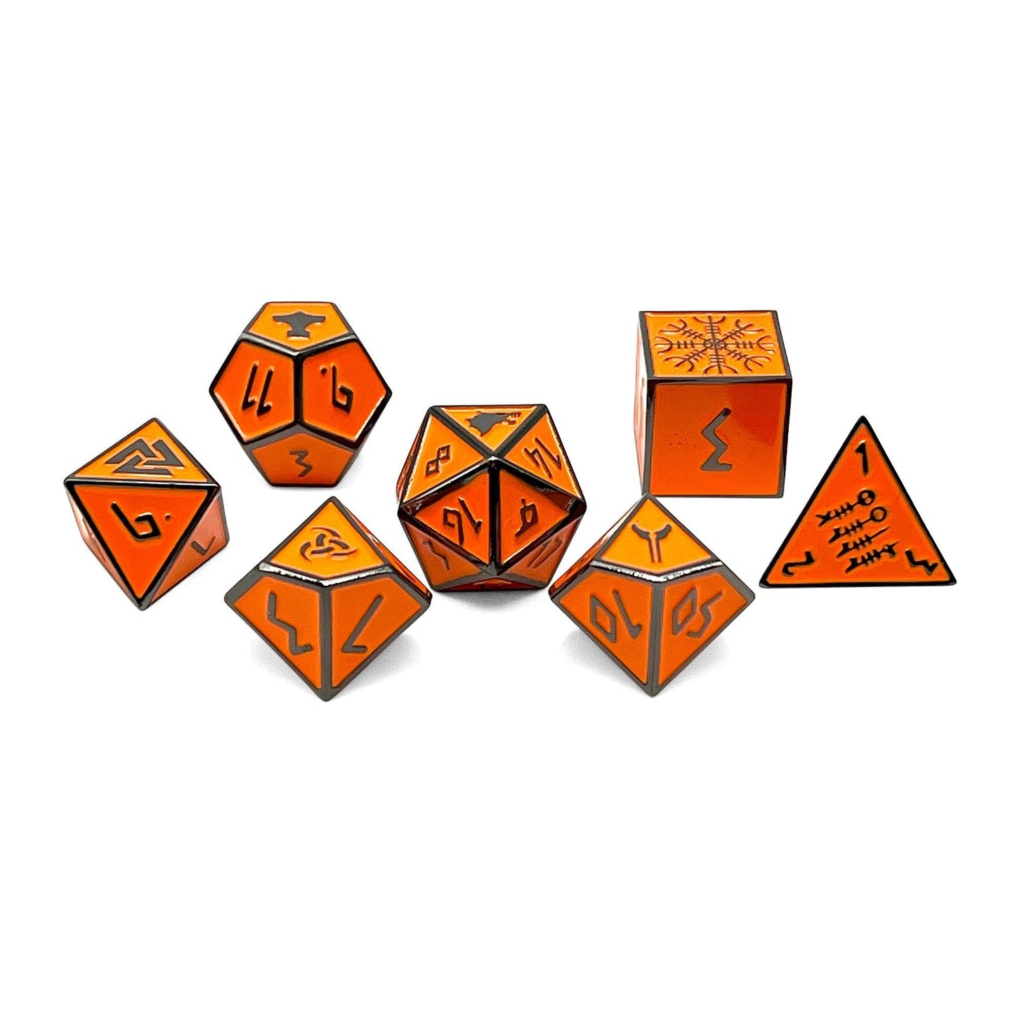Molten Lava - Norse Themed Metal Dice Set - 