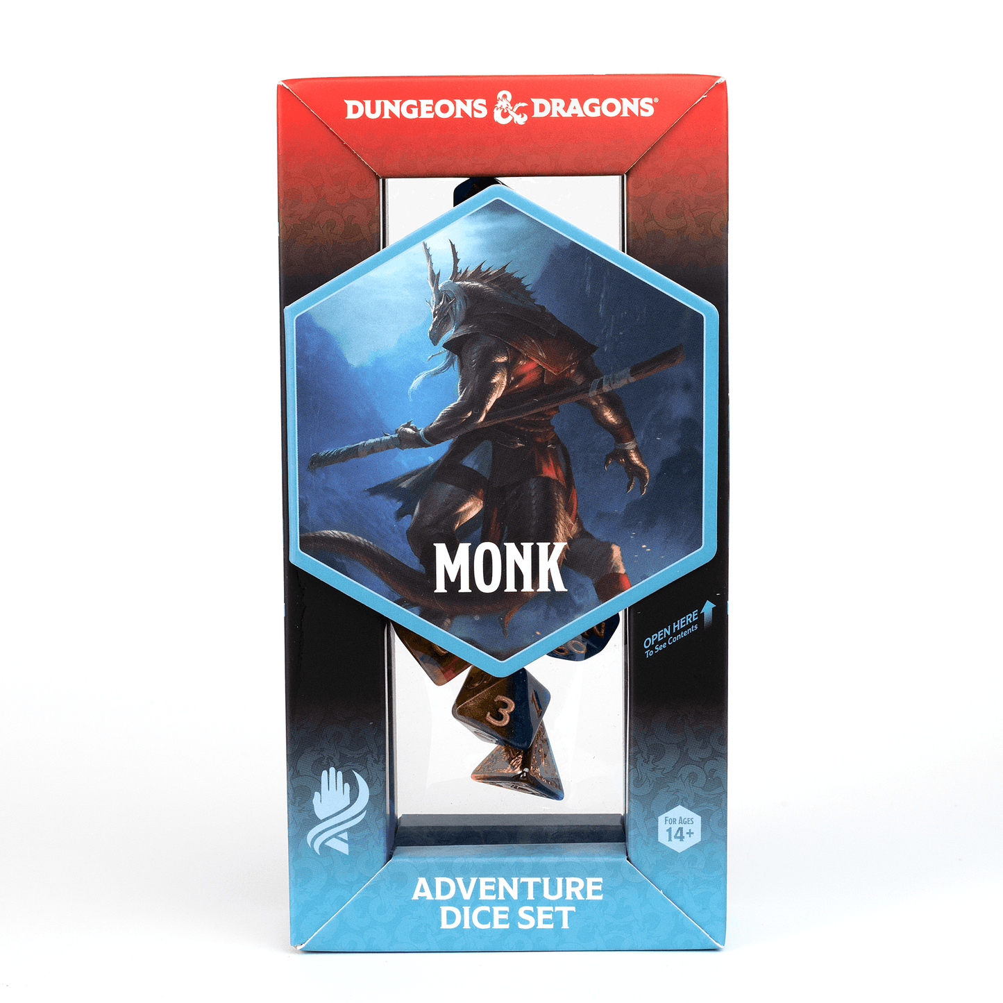 D&D Adventure Dice Set - Monk Edition | Blue/Gold 12pc Collection - 