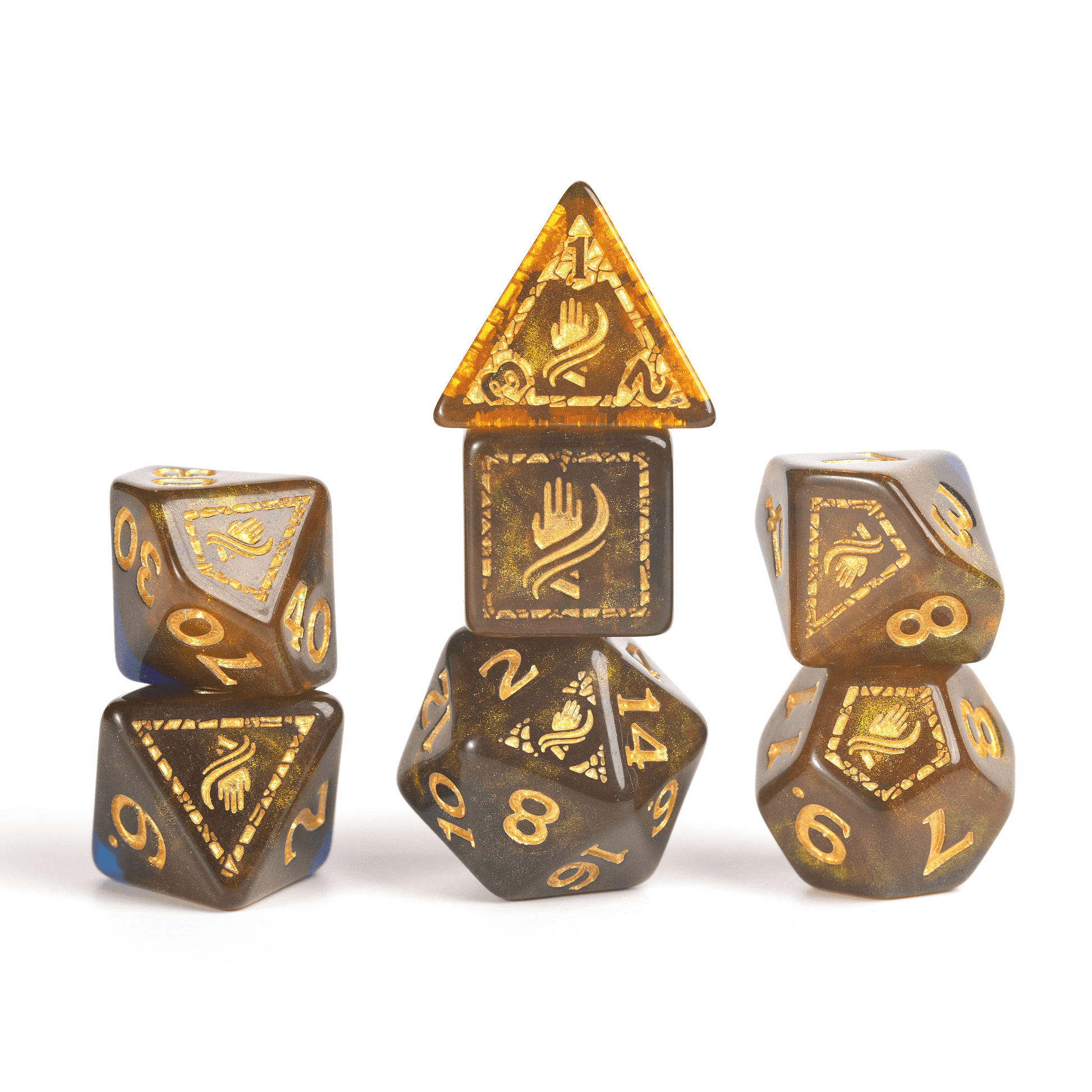 D&D Adventure Dice Set - Monk Edition | Blue/Gold 12pc Collection - 
