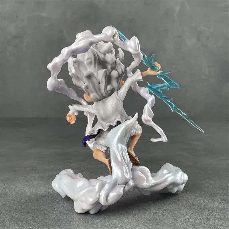 Monkey D. Luffy One Piece Chibi Figurines, Gear 5 Nika Sun God Kawaii Anime Figure