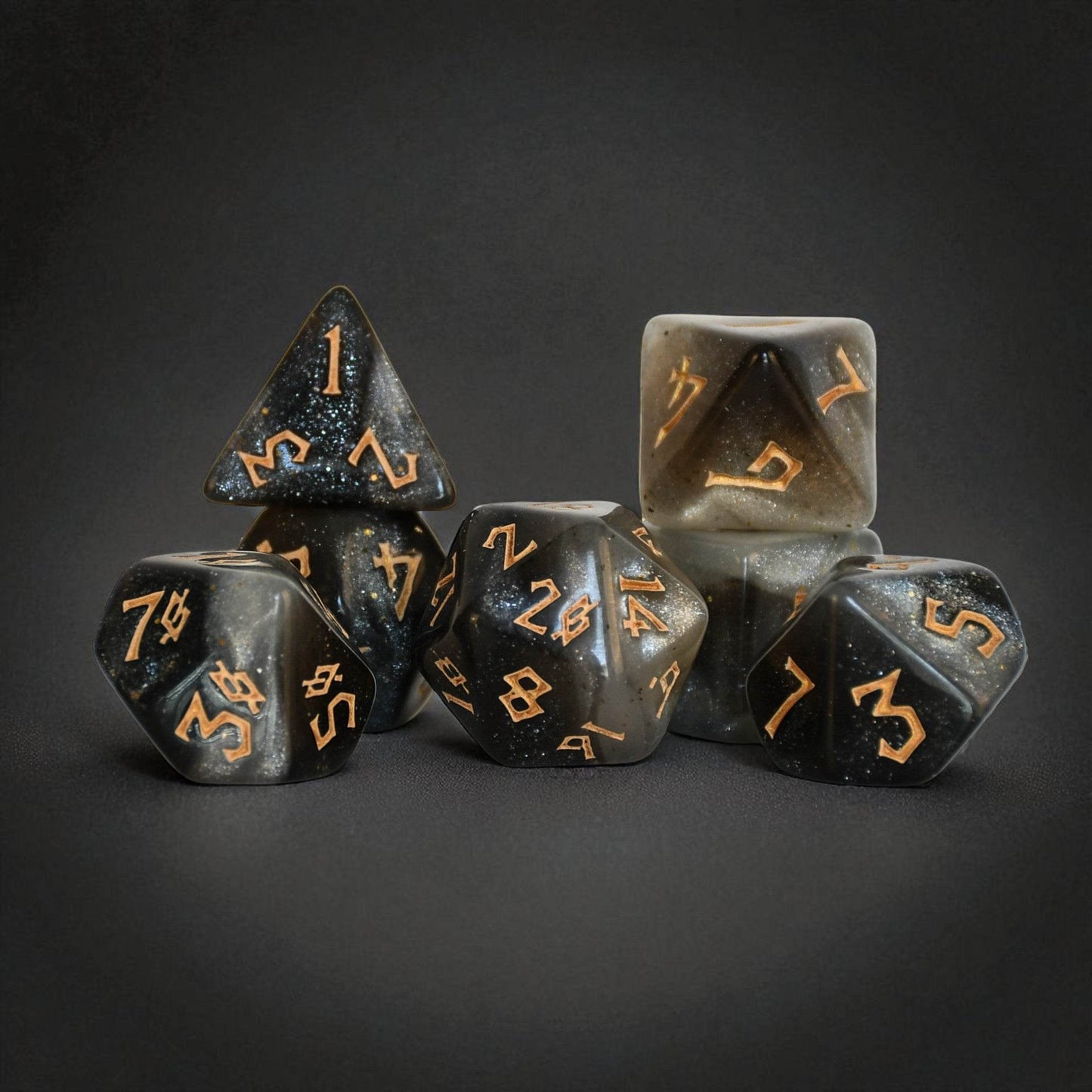 Moon Dust Acrylic Dice Set - 